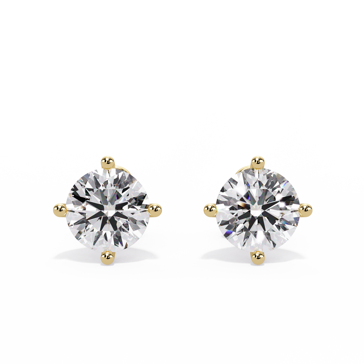10 CT Round Lab Diamond Stud Earrings