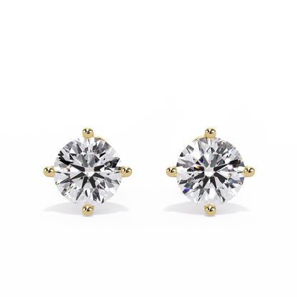 10 CT Round Lab Diamond Stud Earrings