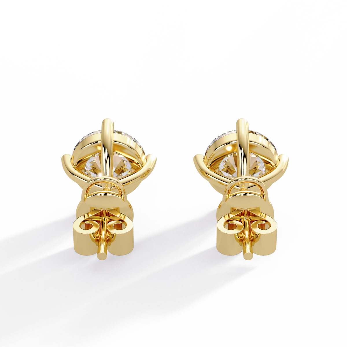 10 CT Round Lab Diamond Stud Earrings