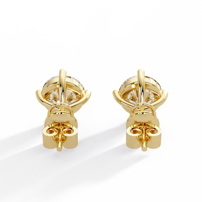 10 CT Round Lab Diamond Stud Earrings
