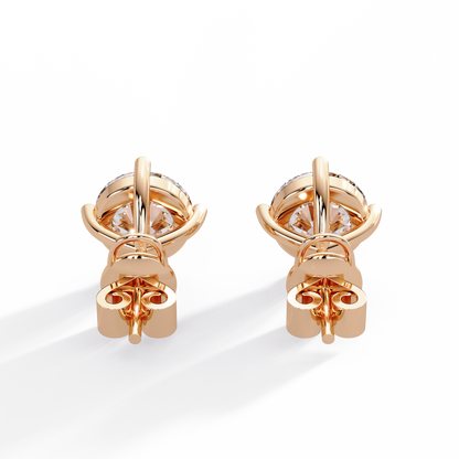 10 CT Round Lab Diamond Stud Earrings