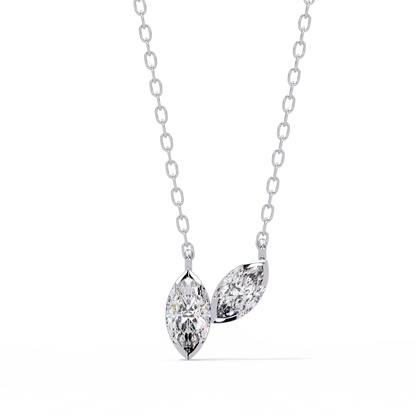 Marquise Toi et Moi Necklace