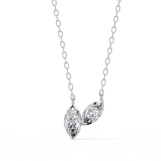 Marquise Toi et Moi Necklace