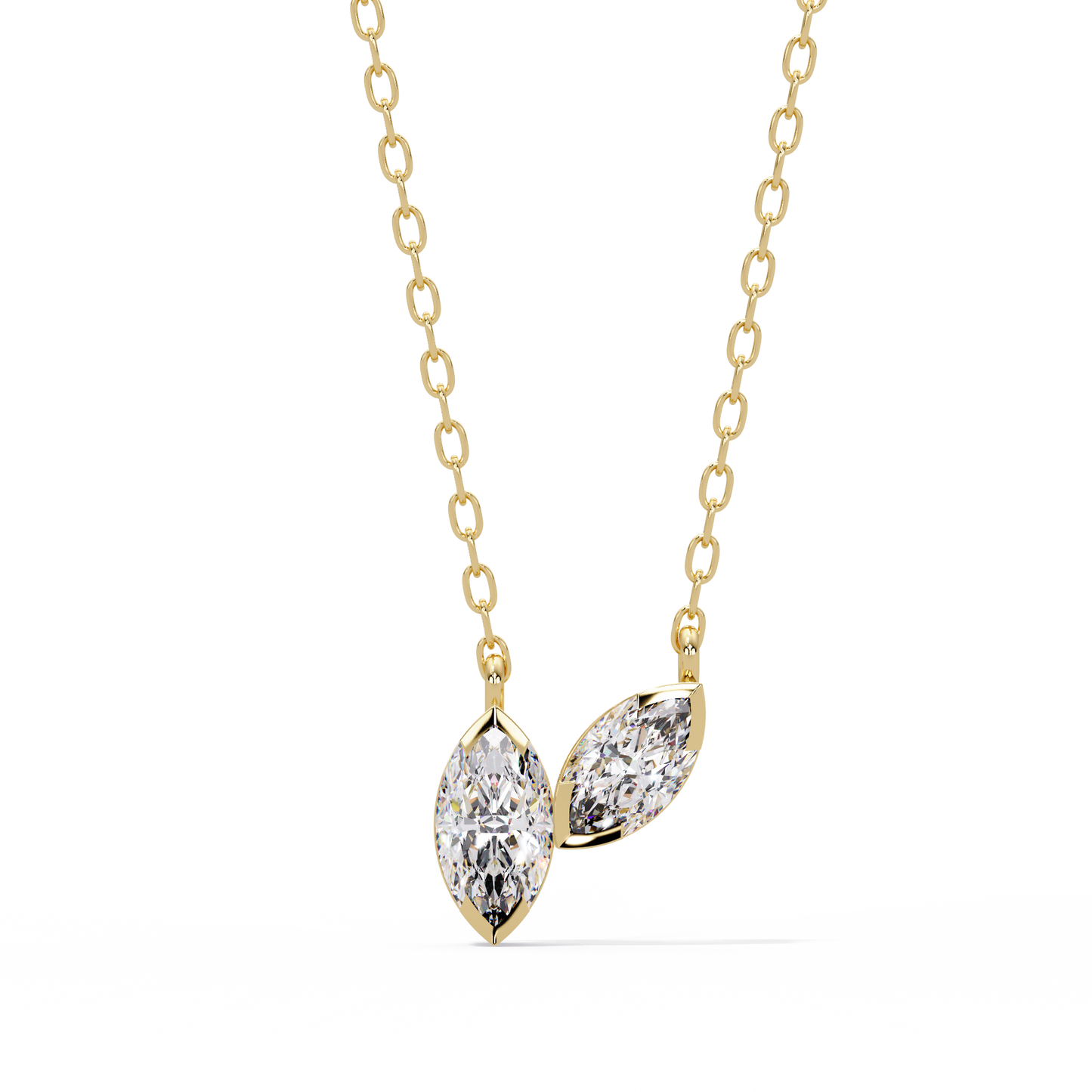 Marquise Toi et Moi Necklace