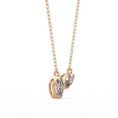 Marquise Toi et Moi Necklace