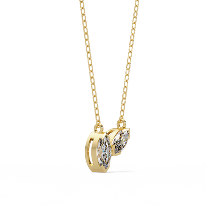 Marquise Toi et Moi Necklace