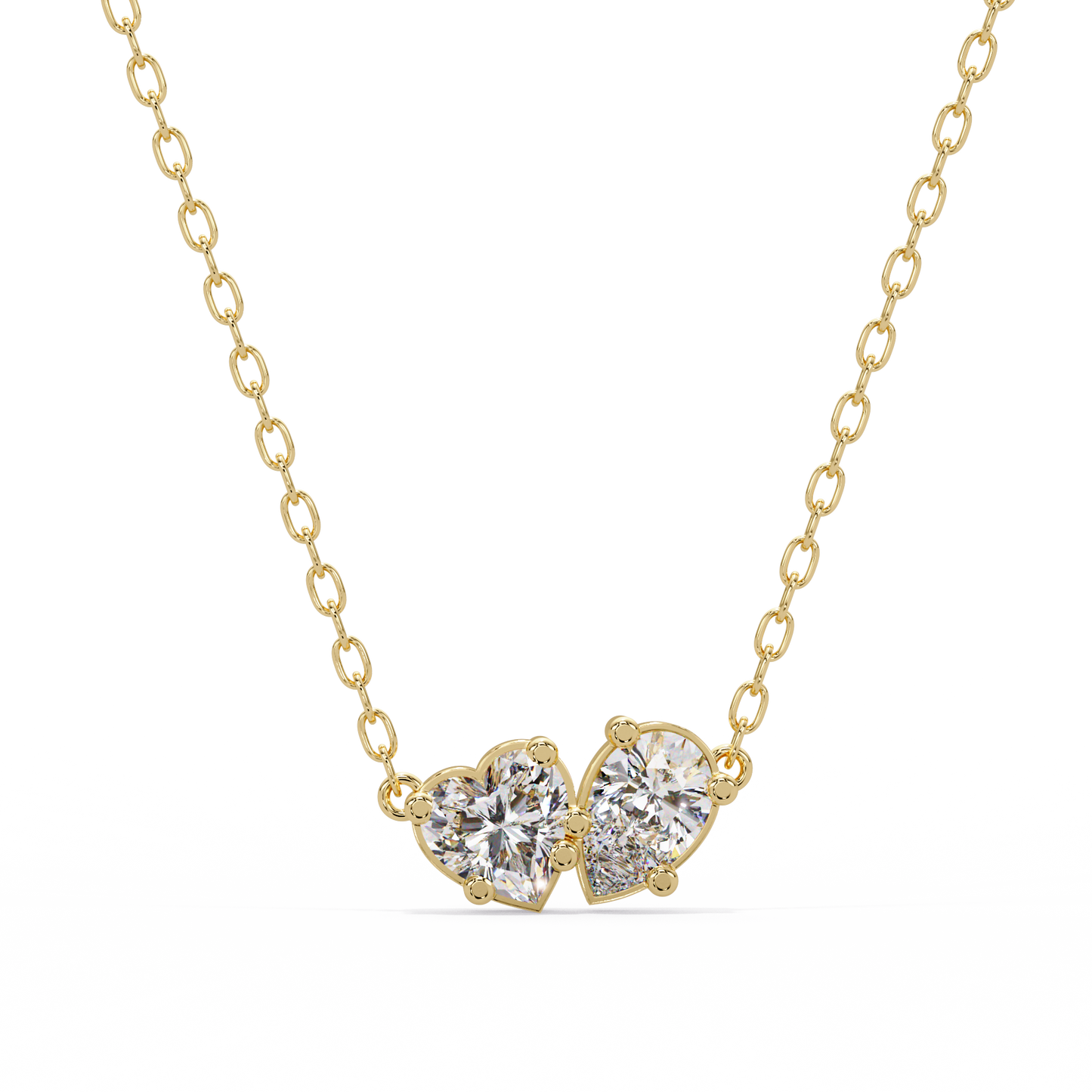 Heart & Pear Toi et Moi Necklace