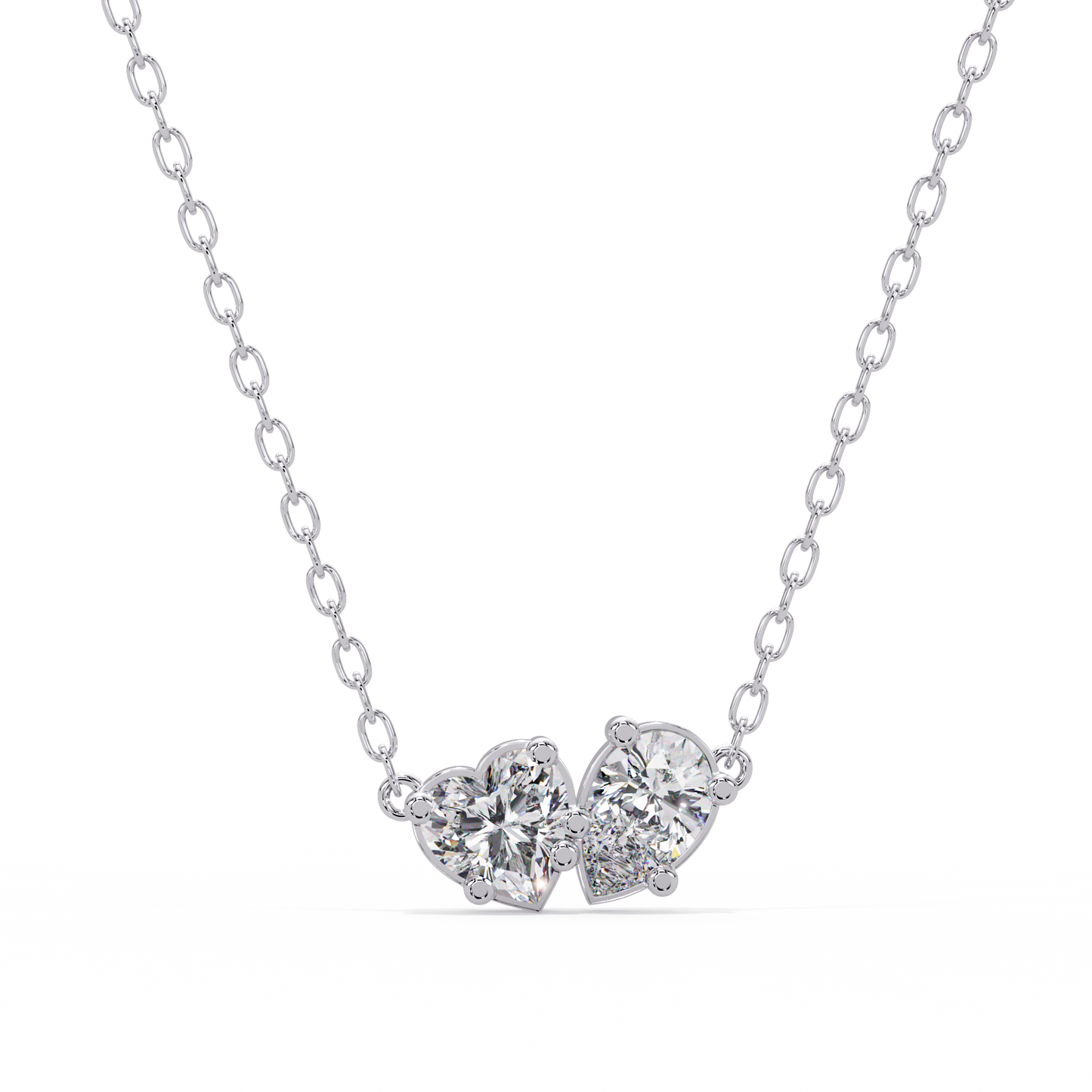 Heart & Pear Toi et Moi Necklace