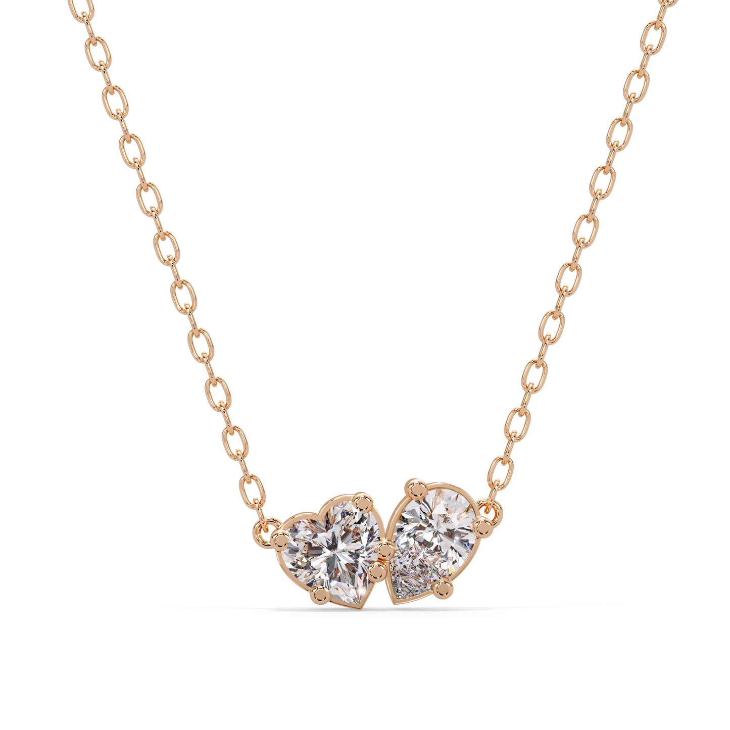 Heart & Pear Toi et Moi Necklace