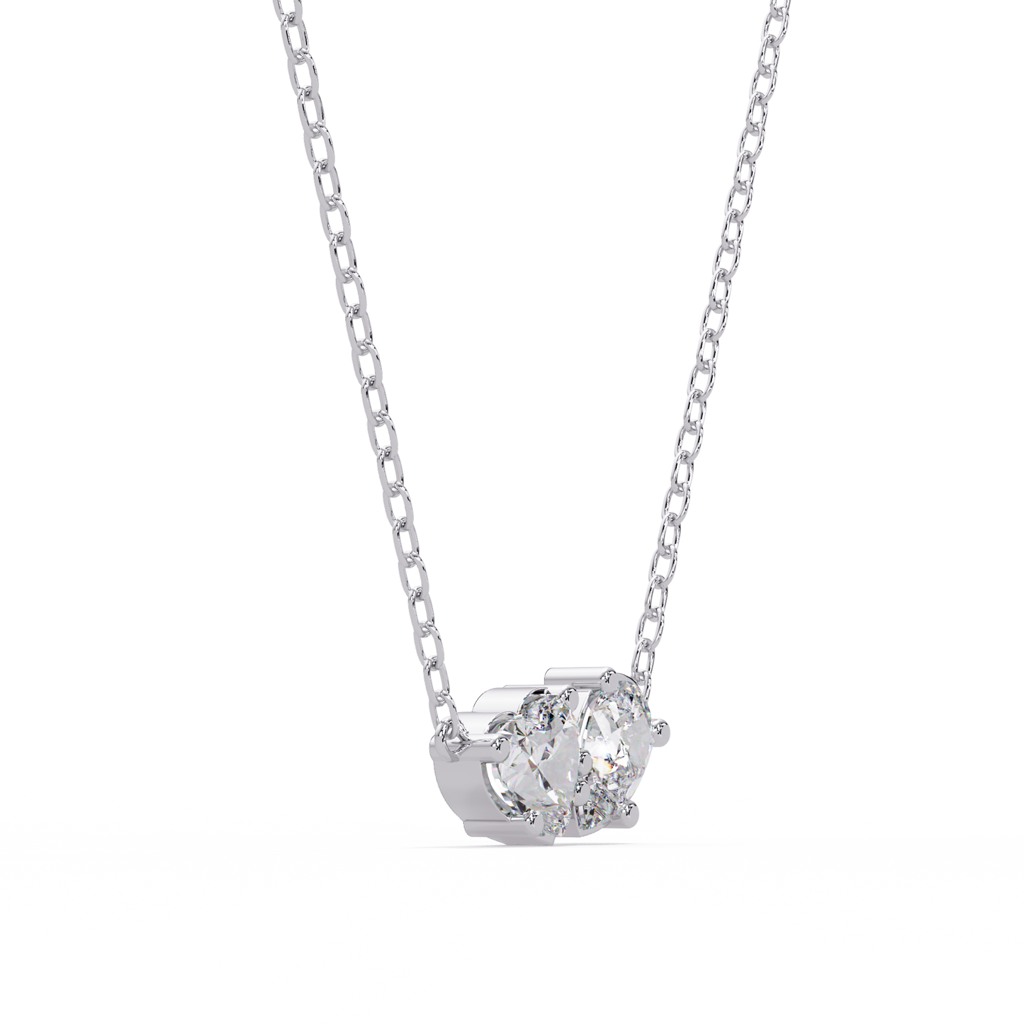 Heart & Pear Toi et Moi Necklace