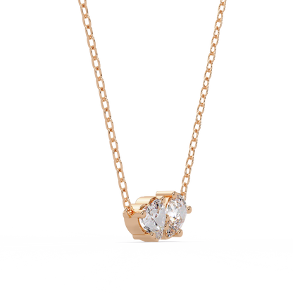 Heart & Pear Toi et Moi Necklace