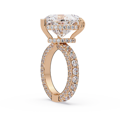 12.33 CT Hidden Halo Lab Diamond Heart Cut Ring