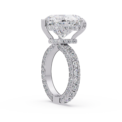 12.33 CT Hidden Halo Lab Diamond Heart Cut Ring