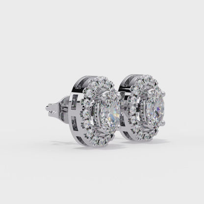 1.32ct Lab Diamond Oval Cut Stud Earrings