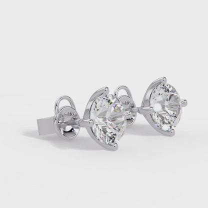 10 CT Round Lab Diamond Stud Earrings