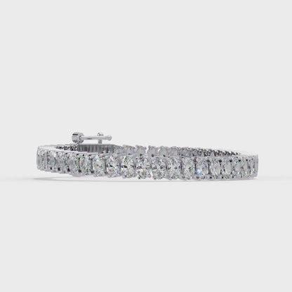 11.70 CT Oval Lab Grown Diamond Tennis Bracelet