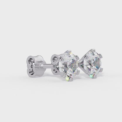 1.80 CT Round Lab Diamond Stud Earrings