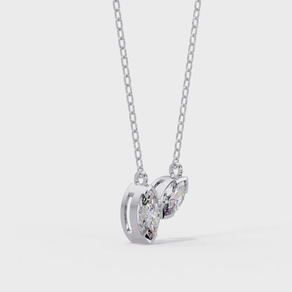 Marquise Toi et Moi Necklace