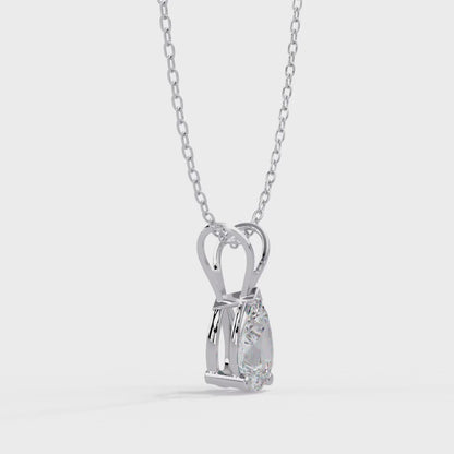1 CT Pear Shape Lab Diamond Pendant