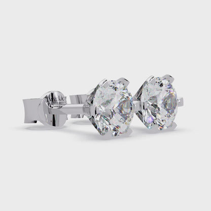 1 ct Round Lab Diamond Earrings