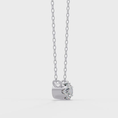 Round Solitaire Lab-Grown Diamond Necklace