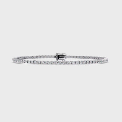 2.15 CT Round Cut Lab Diamond Tennis Bracelet