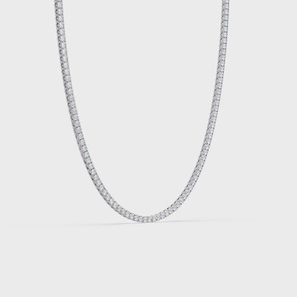 12 CT Round Cut Lab Diamond Tennis Necklace