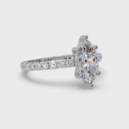 1.48 CT Marquise Shape Lab Diamond Ring