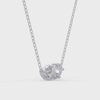 Heart & Pear Toi et Moi Necklace