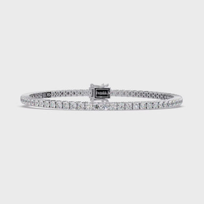 3.5 CT Round Cut Lab Diamond Tennis Bracelet