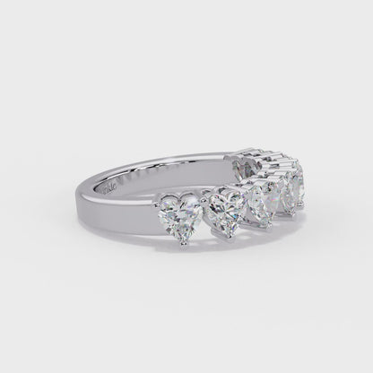 2.1 CT Heart Cut Lab Diamond Ring